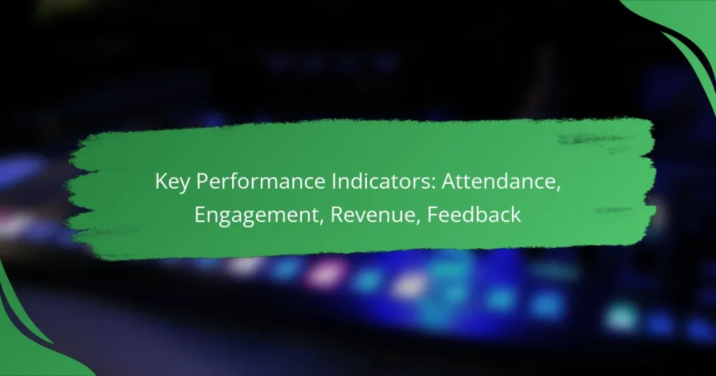 Key Performance Indicators: Attendance, Engagement, Revenue, Feedback