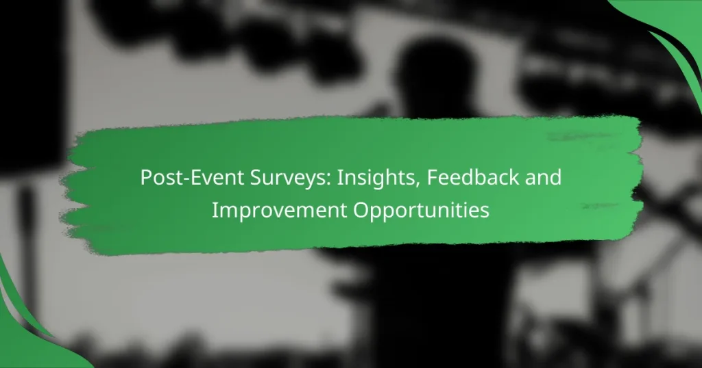 Post-Event Surveys: Insights, Feedback and Improvement Opportunities
