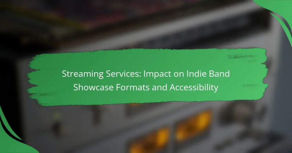 Streaming Services: Impact on Indie Band Showcase Formats and Accessibility