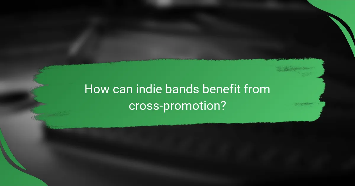 How can indie bands benefit from cross-promotion?