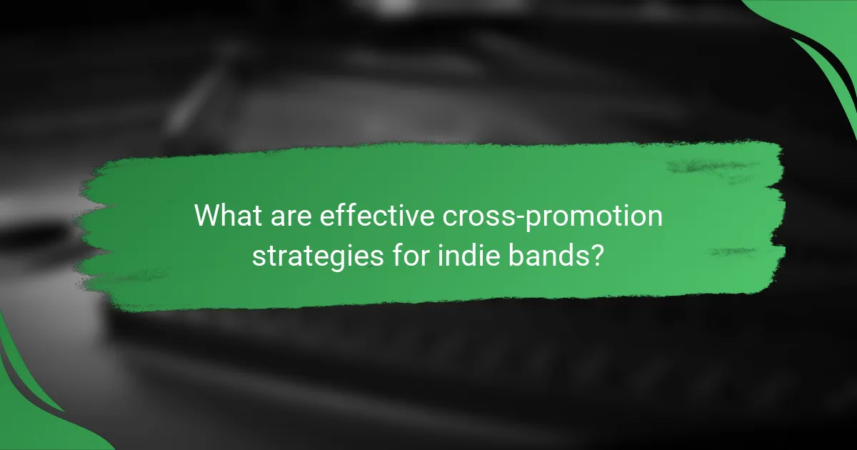What are effective cross-promotion strategies for indie bands?