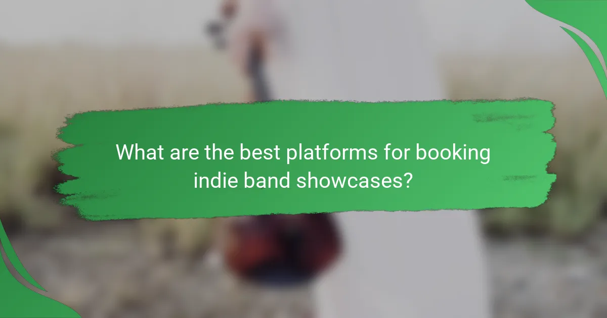 What are the best platforms for booking indie band showcases?