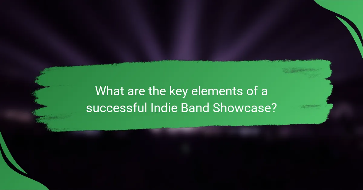 What are the key elements of a successful Indie Band Showcase?
